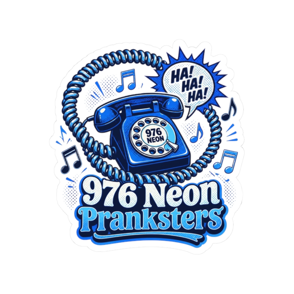 Neon "976 Neon Pranksters" Sticker - Official stickers merchandise