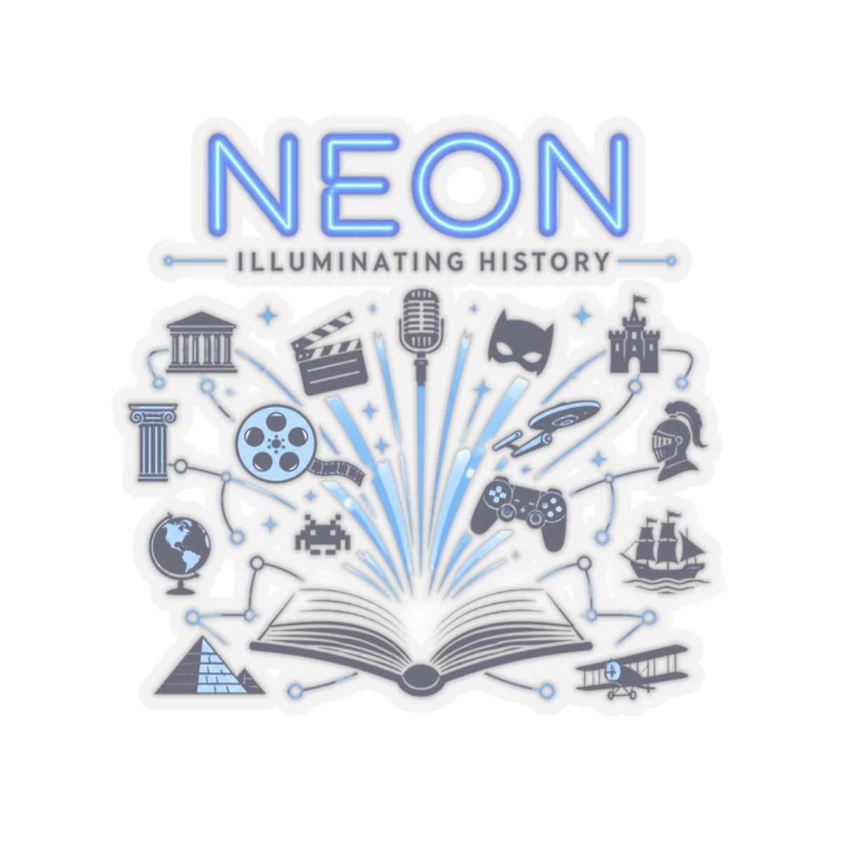 Neon "NEON Illuminating History" Sticker - Official stickers merchandise