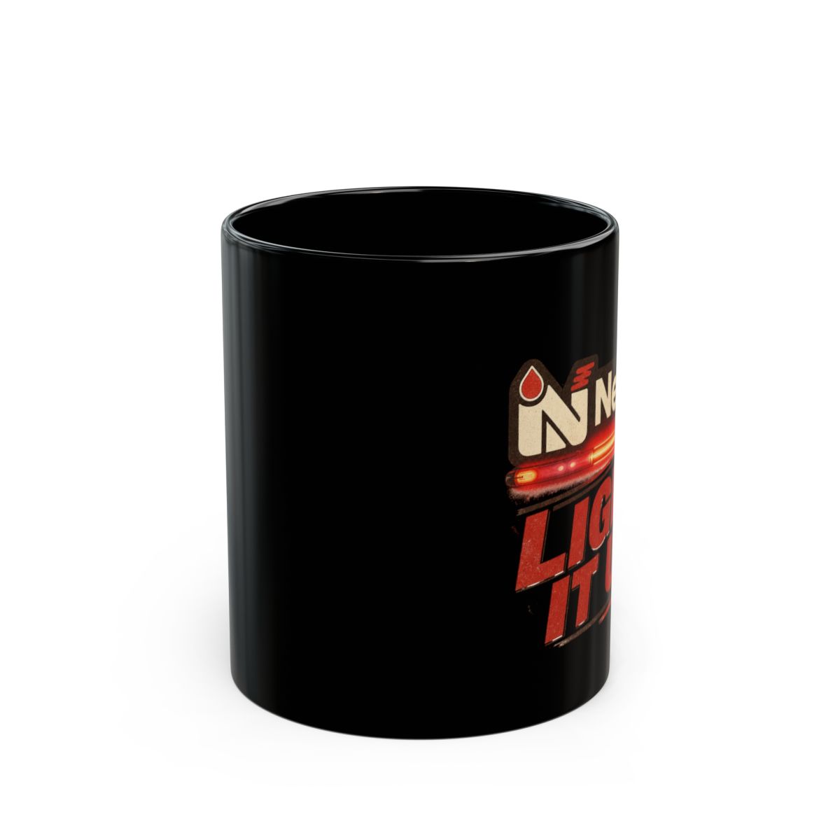 Neon "Light It Up!" Black Mug - Official mugs merchandise