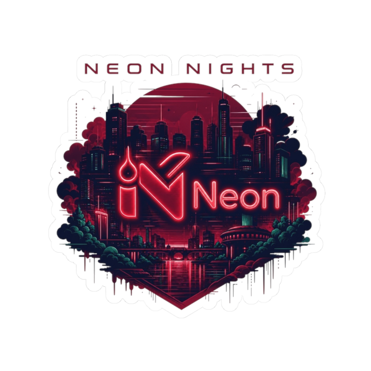 Neon "Neon Nights" Sticker - Official stickers merchandise