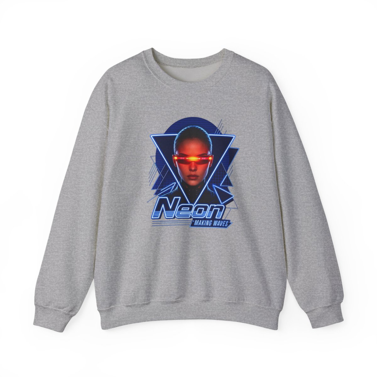 Neon " in bold retro-style font at the bottom. " Crewneck - Official sweatshirts merchandise