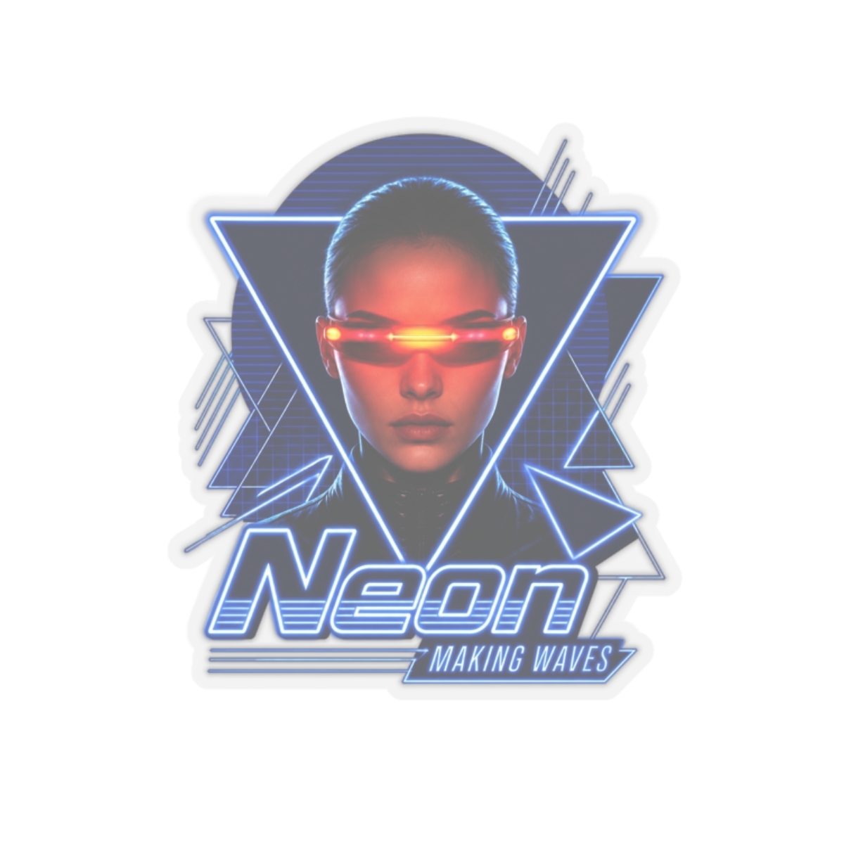 Neon " in bold retro-style font at the bottom. " Sticker - Official stickers merchandise