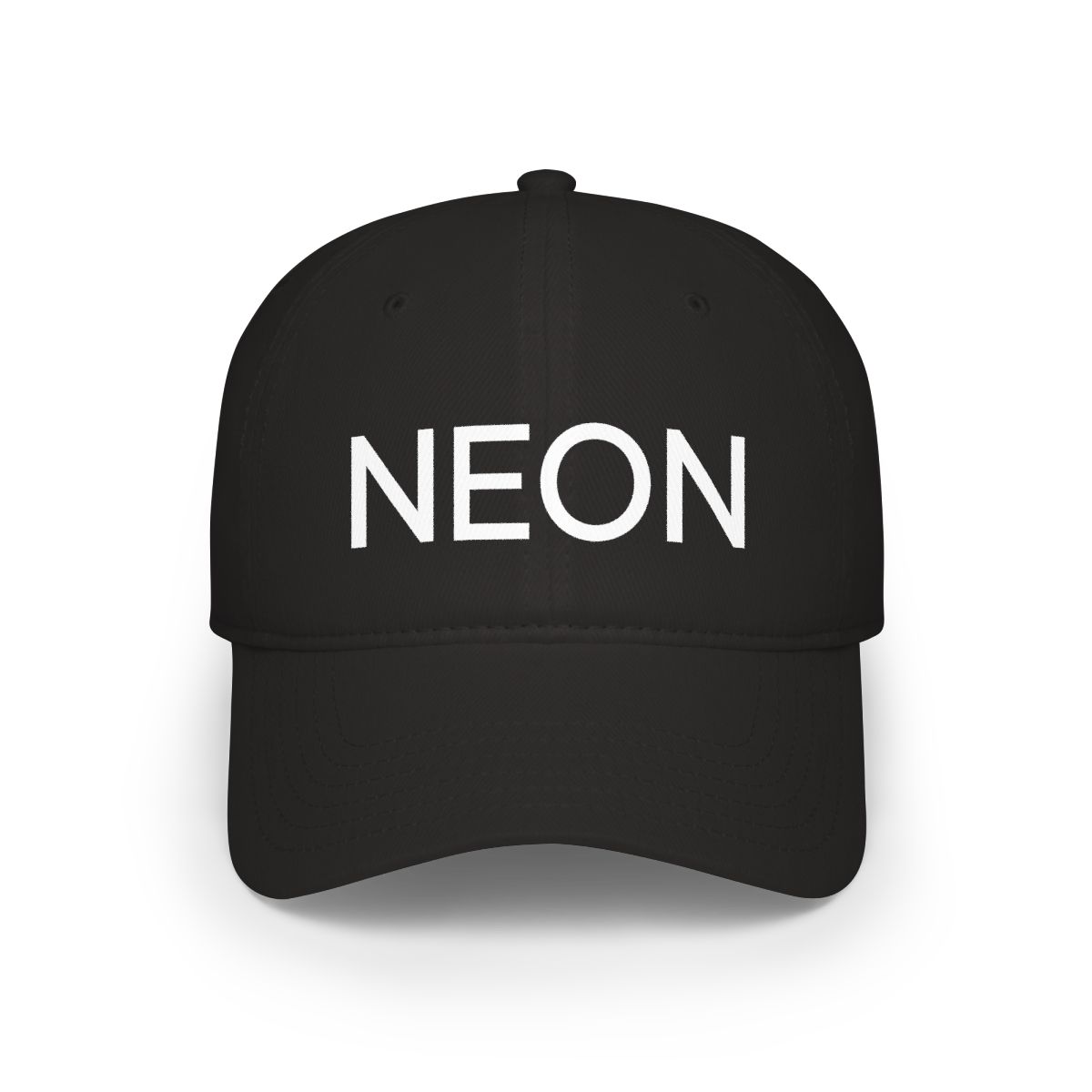 NEON baseball cap | embroidered text logo, black hat | Neon - Neon official Hats & Caps merch